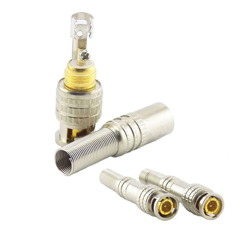 

CCTV Accessories Coaxial RG59 Twist Spring BNC Connector Jack Adapter Twist-on BNC Male Camera Surveillance Kit System