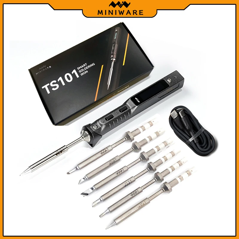 

Original TS101 Soldering Iron 65W Portable Programmable Thermostat TS100 Soldering Iron Electric Upgrade With Tip Kit