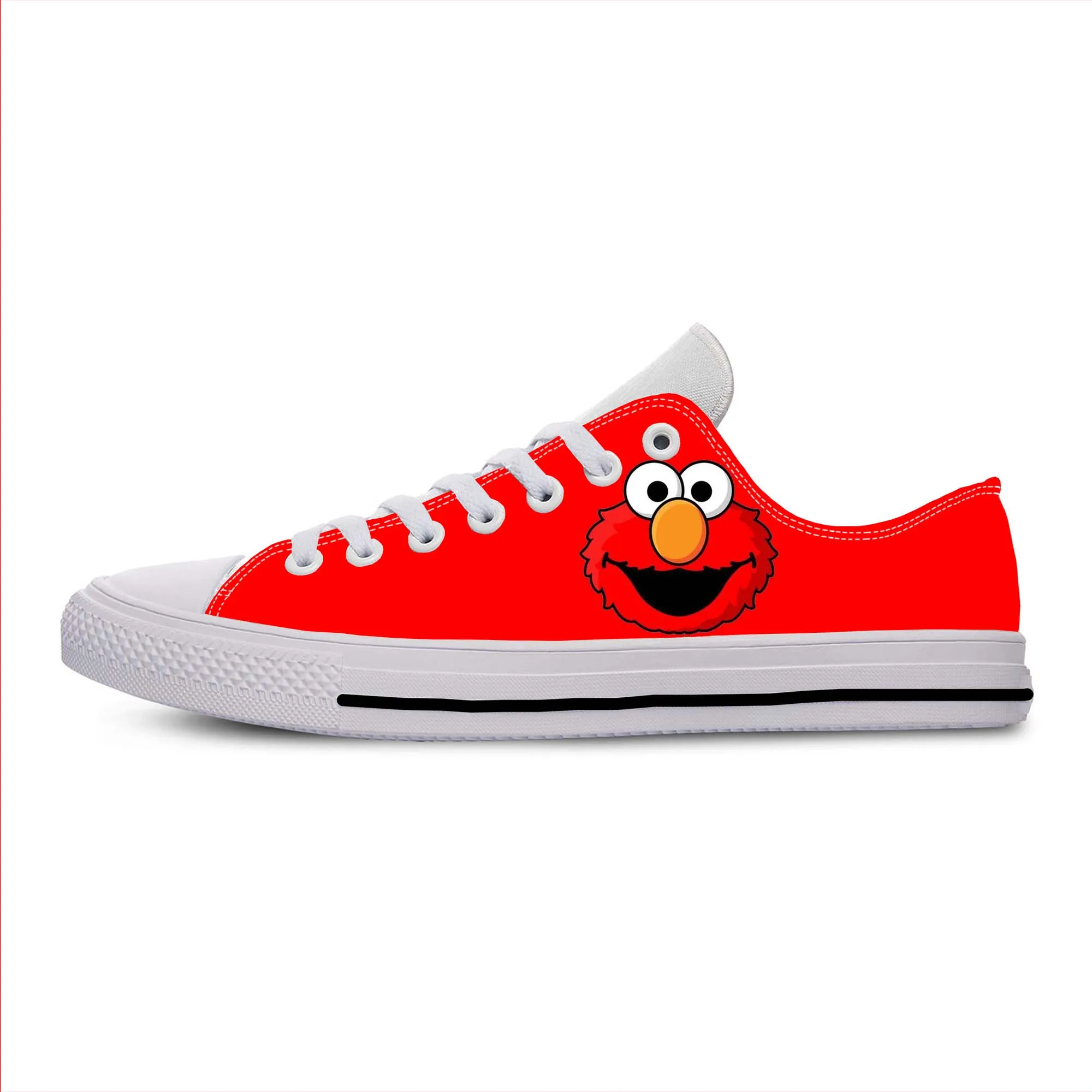 

Street Anime Cartoon Elmos Comic Manga Sesame Cool Casual Cloth Shoes Low Top Comfortable Breathable 3D Print Men Women Sneakers