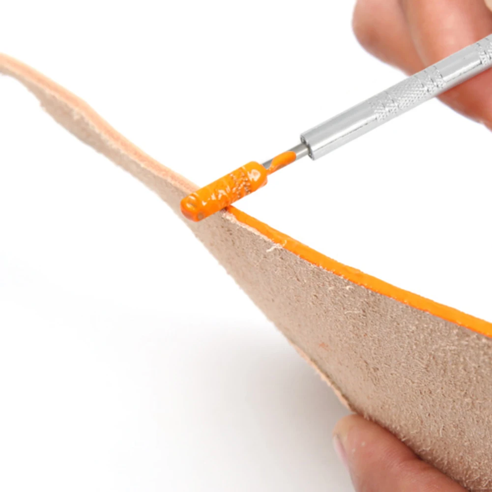 DIY Leather Edge Roller Pen Handmade Leather Edge Printing Tool Multifunctional Comfortable Handle for Art Craft Working