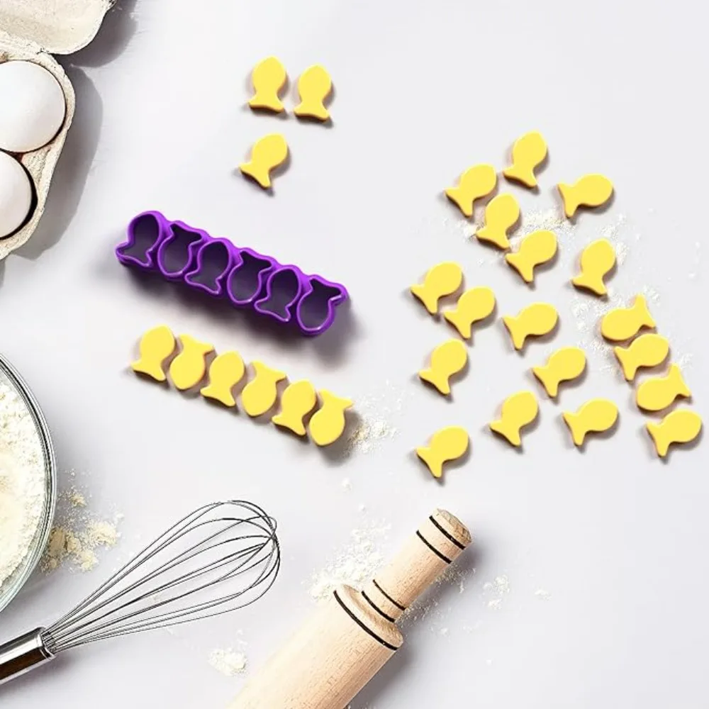 Mini Fish & Bone Shaped Cookie and Treat Moulds for DIY Baking & Crafting