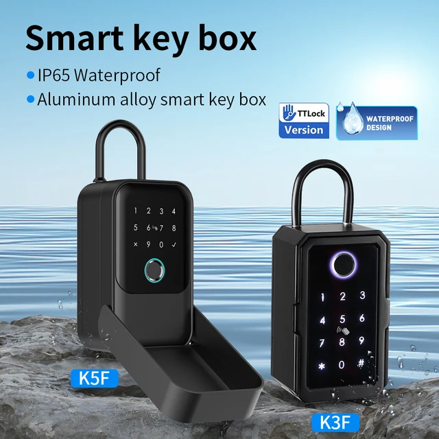 Keychain Box Storage Secret Key Lock Fusebox Bluetooth TTlock/Tuya App Unlock Wifi Gateway Safety Box Padlock Outdoor 4