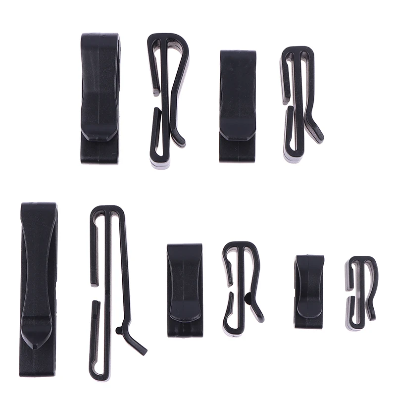 10 Teile/paket Schnell Slip Keeper Schnalle Ende Clip Slider Schwarz Für Camping Wandern Rucksack Anpassung Gurtband 20-51mm – Detail 8