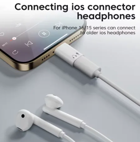 Type C To Lightning Earphone Adapter USB C Male To IOS Female Audio Converter For Iphone 15 16 Samsung USB Lightning Adapter