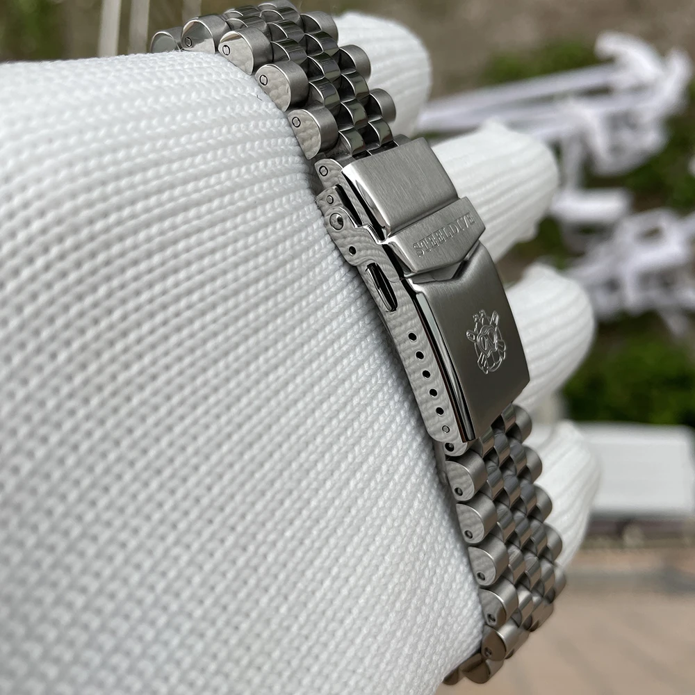 STEELDIVE SD1996 Automatic Dive Watch  Replacement Bracelet Fully Brushed Signed Buckle Milled Clasp with Safety