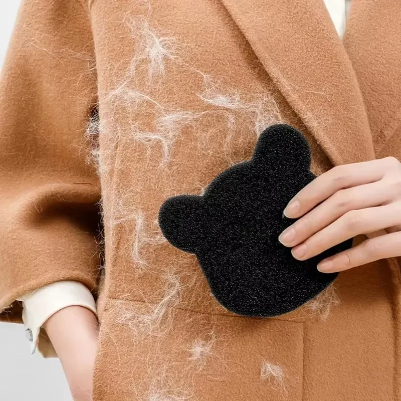 Laundry Sponge Hair Removal Device Bear Shaped Laundry Ball Washing Machine Hair Catcher Pet Removal Device Cleaning Sponge