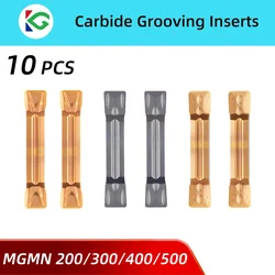 10Pcs Mgmn Insert Carbide Mgmn200 Mgmn300 Mgmn400 Mgmn500 Turning Slotted Blade Grooving Cutting Plates Mgmn 200 300 400 500