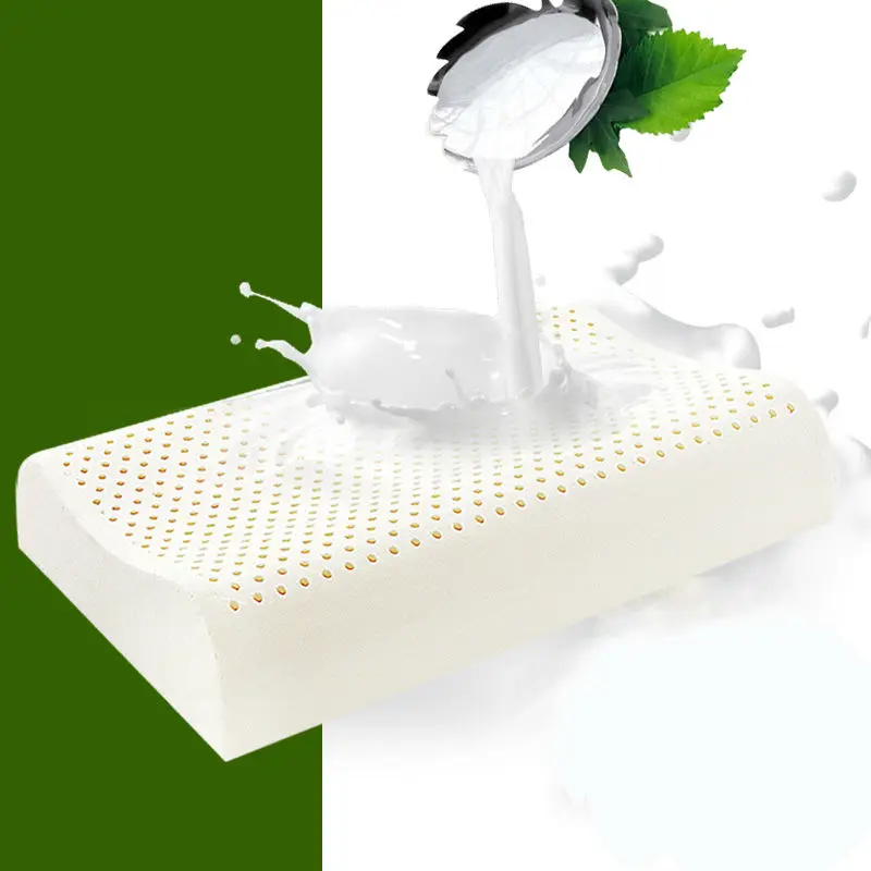 100% Pure Natural Latex Pillow Remedial Neck Protect Vertebrae Health Care Orthopedic Pillow Slow Rebound 60x40 50x30cm 44x27cm 2