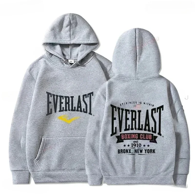 2025 harajuku casual everlast logotipo fonte gráfico hoodie inverno homem moletom clássico produtos quentes venda rua wear tendências