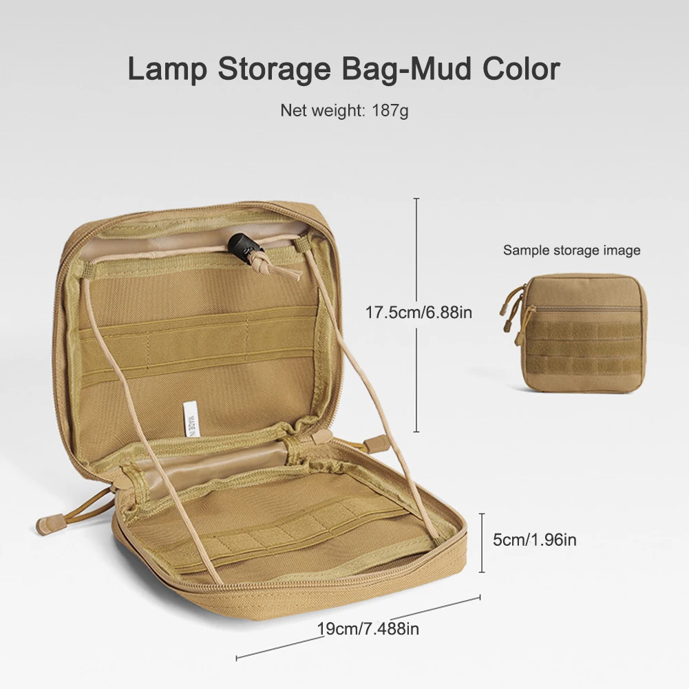600D Oxford Cloth Tent Lamp Accessories Organizer Portable Camping Lantern Storage Bag EDC Utility Pouch for Goalzero/M3/ML4/ZN