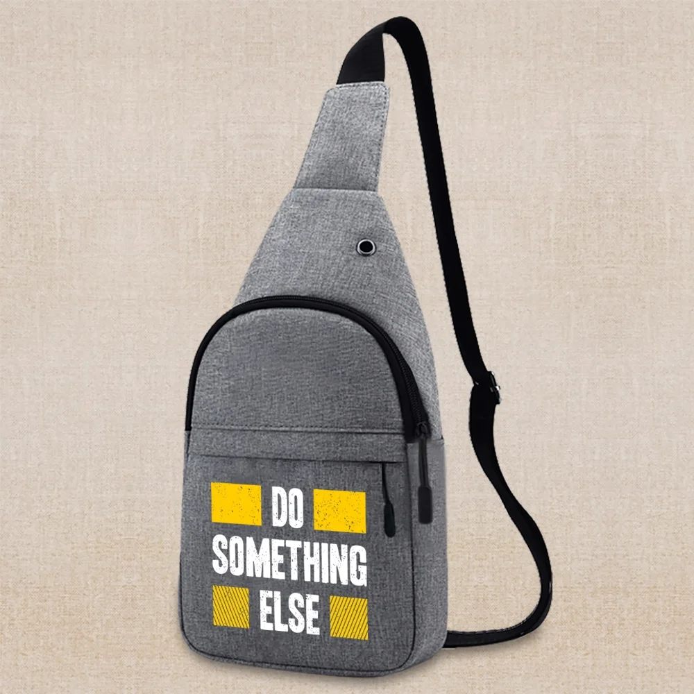 Shoulder Chest Bags for Men and Women Handbag Phrase Print Outdoor