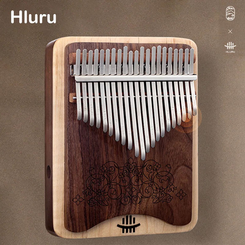Hluru 17/21 Tasti Kalimba Strumento Musicale Professionale Finger Piano Full Solid Wood Noce Nera Kalimba Thumb Piano Portatile