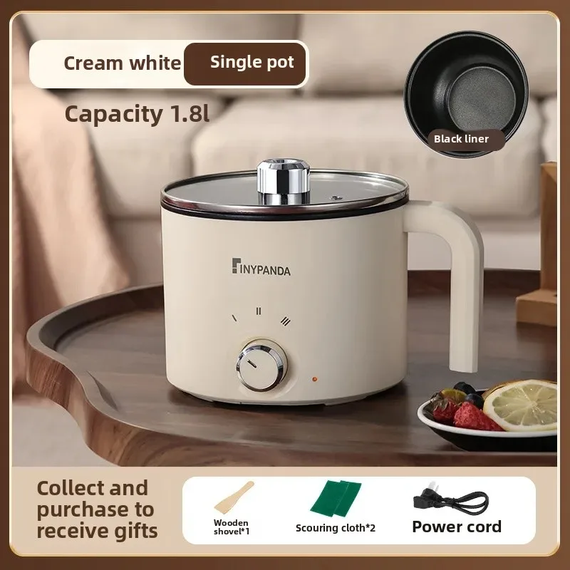 סיר חשמלי מיני לשימוש בבית סטודנט דורמיטורי נודלס פחמימה חימום חשמלי סיר חם רב תכליתי אפליקציה למטבח