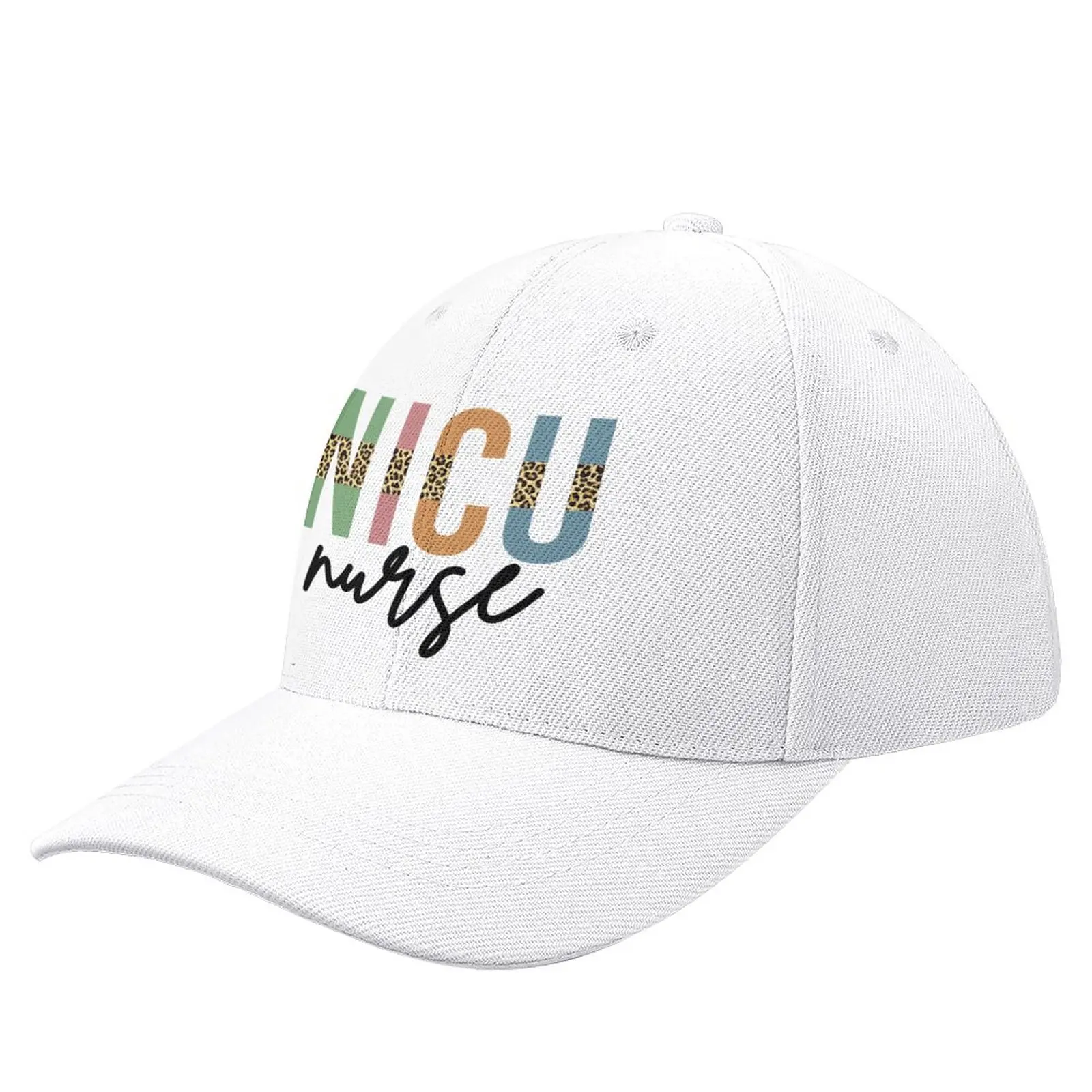 

NICU Nurse Cheetah print typography | Neonatal ICU Nursing | NICU Nurse appreciation gifts Baseball Cap cute Man Cap Women'S