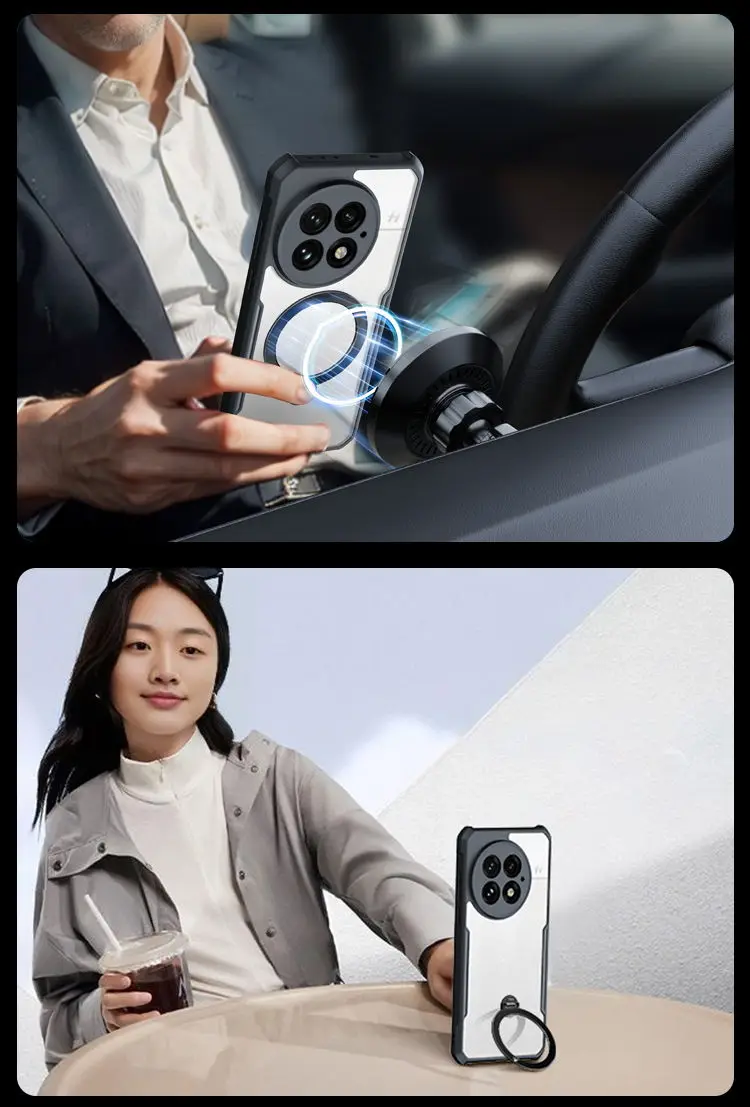 OnePlus 15 Transparent Bumper Case with Magnetic Holder by XUNDD®️ 5