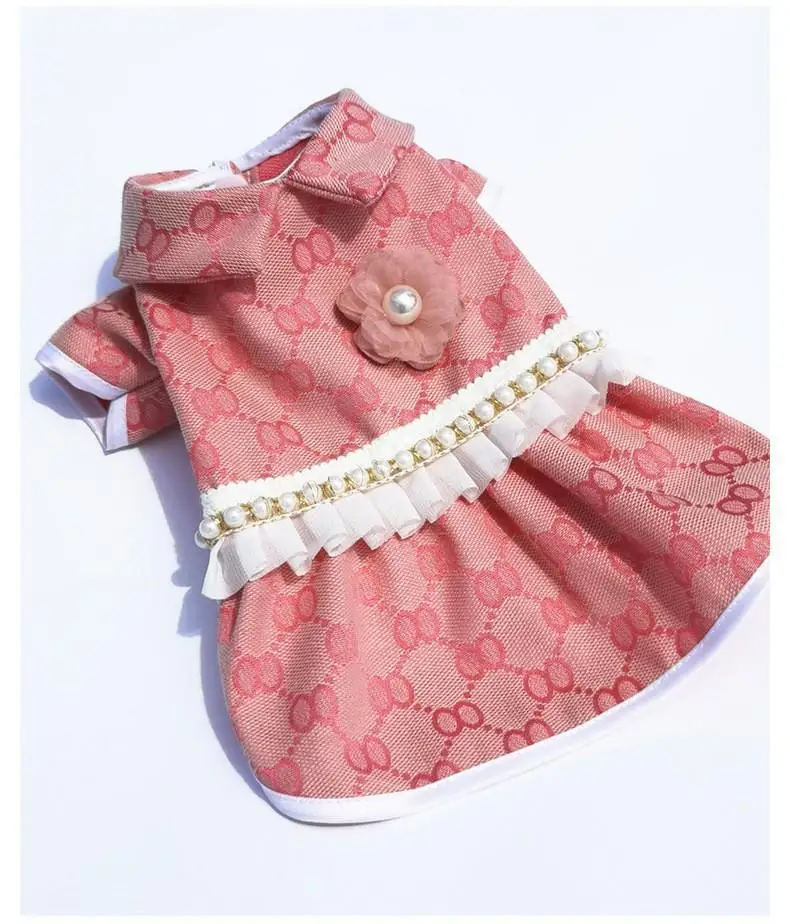 Dog Dress Plaid - Cotton Small & Medium Dog Clothes Spring Autumn Pet Fashion
