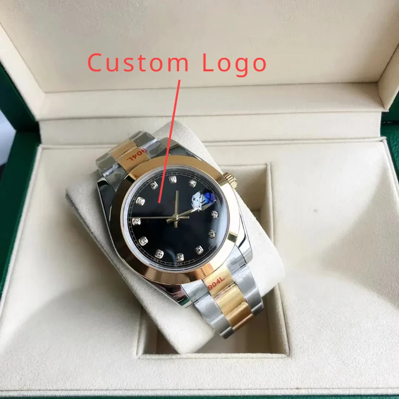 

High-end men's watch Automatic movement Mechanical Watch 41 mm NH35 stainless steel waterproof men's watch custom trademark