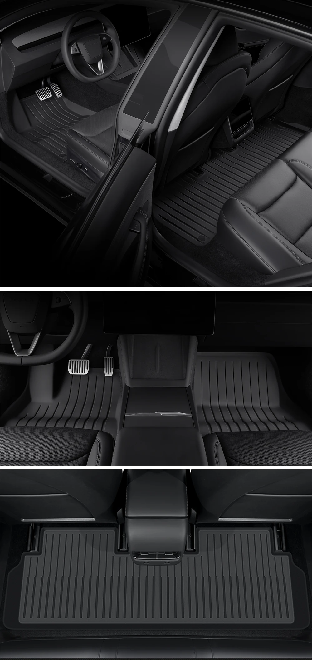 For Tesla Model 3 2021-2023 Model 3 Highland 2024 TPE Floor Mats Waterproof Lugg