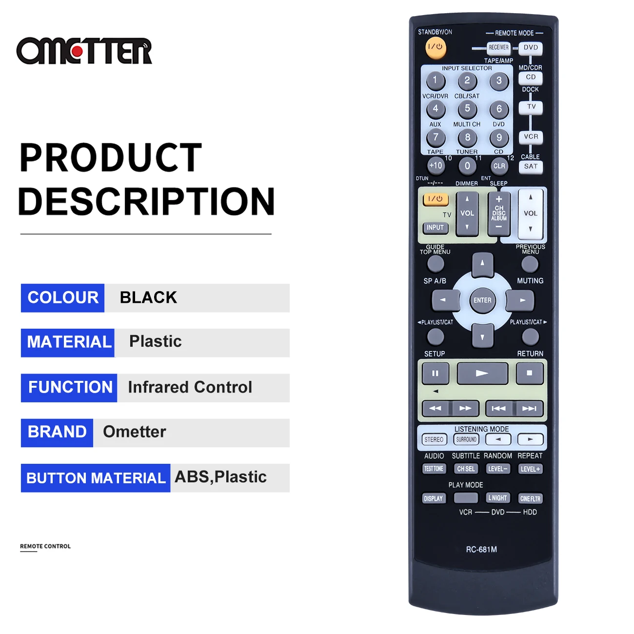 Mando A Distancia Para ONKYO HT RC230, TX NR709, RC 898M, TX NR646, HT