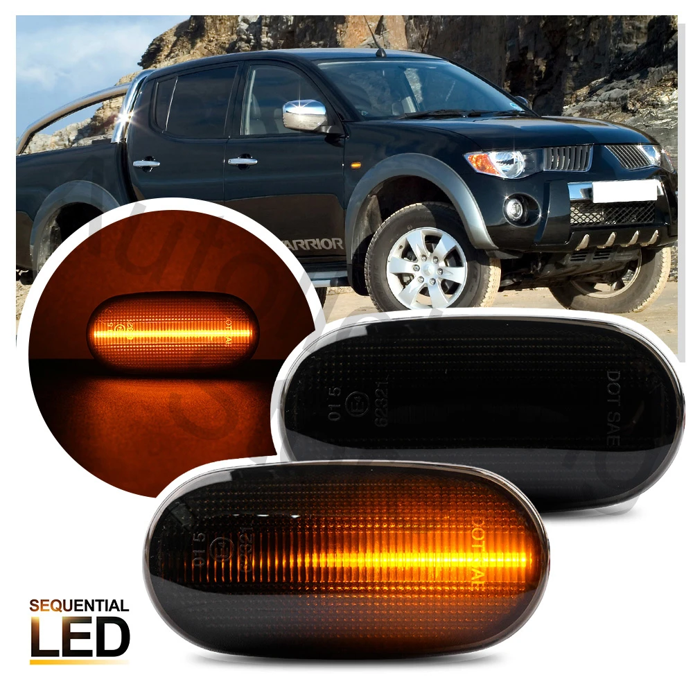 2PCS LED Dynamic Side Marker Lights For Mitsubishi Triton L200 (KA/KB