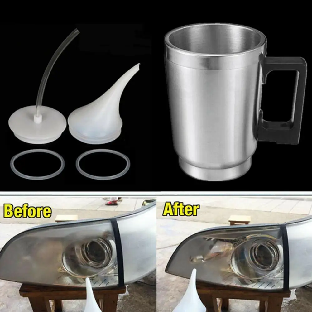 Headlight Restoration Kit Atomizing Cup Refurbish Kit Car Headlight Lens Polish Repair Tool Headlight Lens Refurbished Cleaner 3