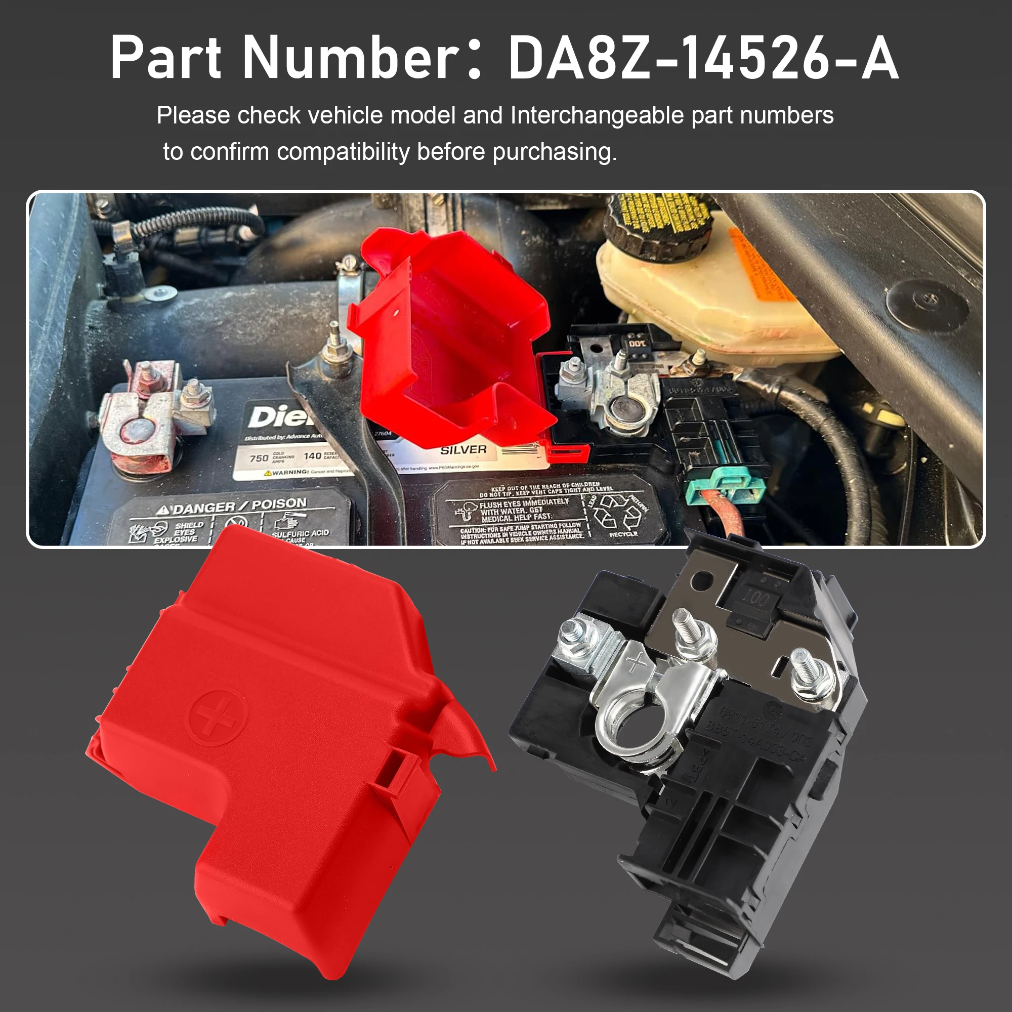 3.5L V6 OEM DA8Z-14526-A Circuit Breaker - ( + Battery