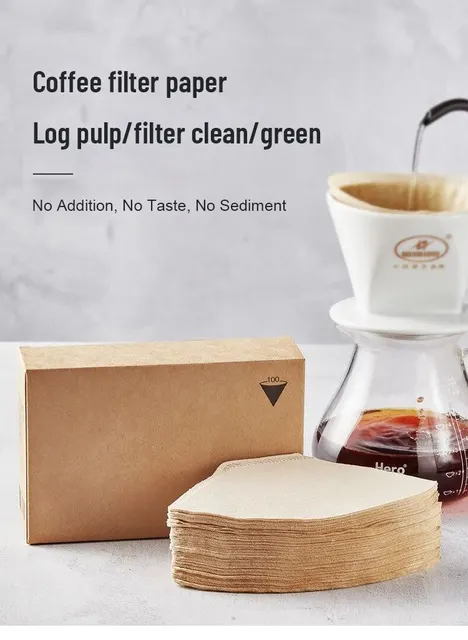 Papel de filtro para cafetera americana, 100 unidades/juego, taza de café  cosida a mano - AliExpress