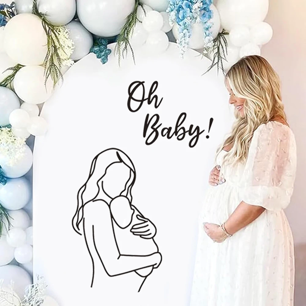 

Наклейка на беременность с надписью «Oh Baby Boy or Girl»