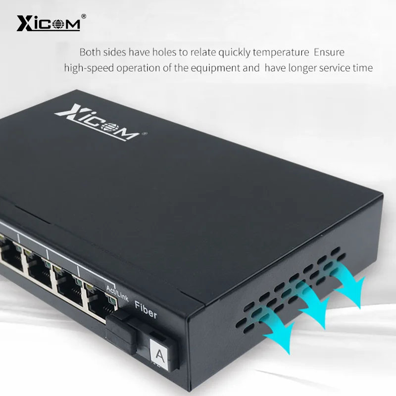 Gigabit Fiber Optic Media Converter Switch fibra 25KM Singlemode Single Fiber SC 10/100/1000Mbps Simplex Optical Transceiver