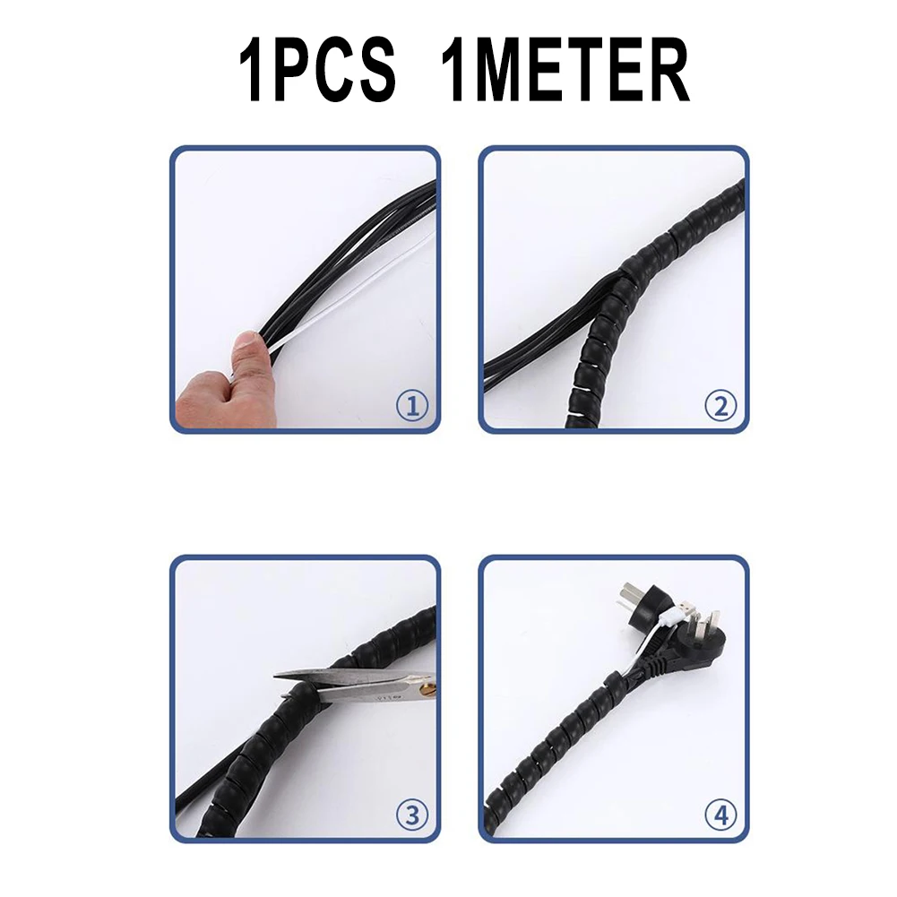 Lumonic Tuyau De Câble Spiralé Transparent 10m I 12mm Ruban Spiralé Pour Câbles De 9-65mm Diamètre I Protection Flexible De Tuyau De Câble Pour Usage Privé & Industriel