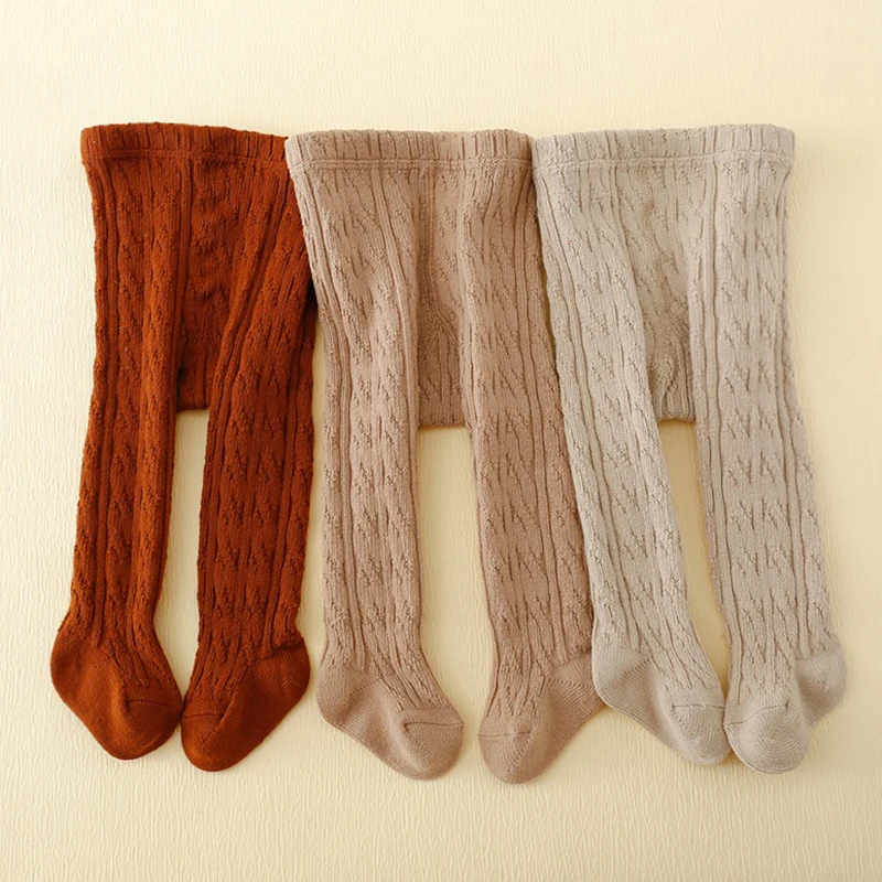 

Soft Cotton Baby Girls Tights Autumn Winter Knit Leggings Newborn Infant Elastic Band Solid Color Tights Pantyhose Knit Socks