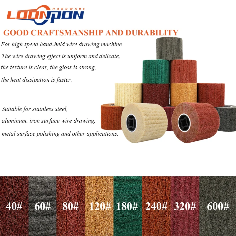 4 Pcs Polishing Wire Drawing Wheels Burnishing Tool For Stainless Steel Aluminum