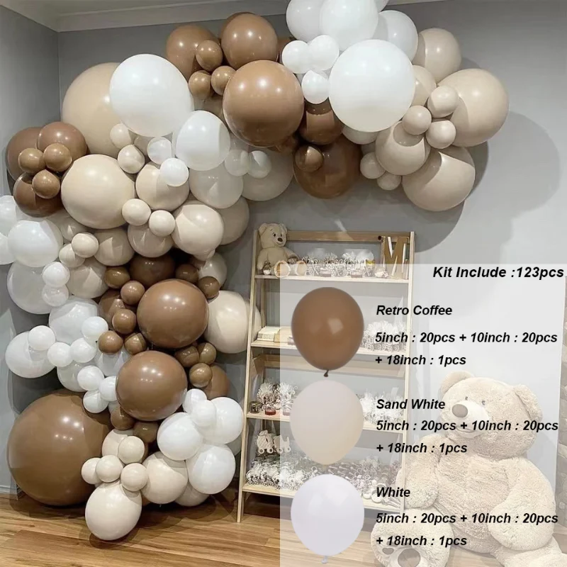 123pcs Brown Beige