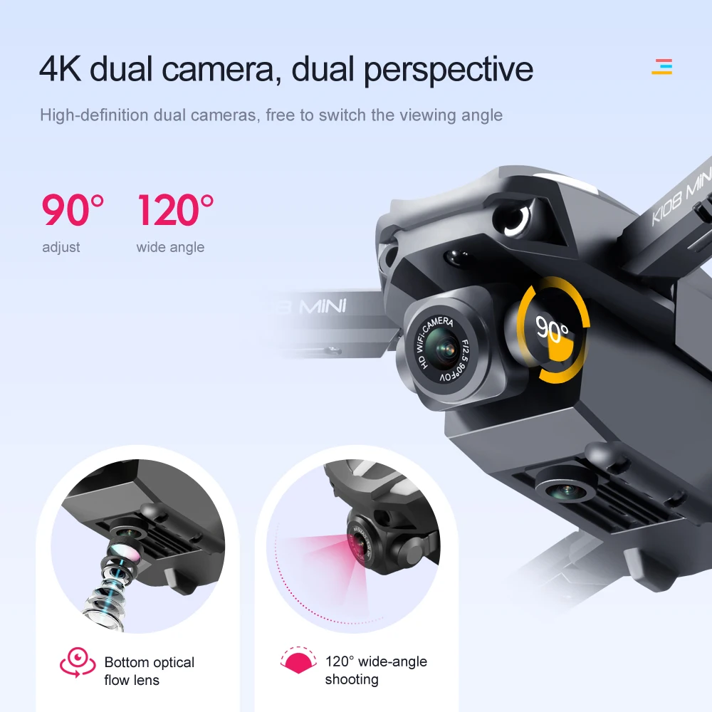 K108 Drone, 4k dual camera, dual perspective high-definition dual cameras