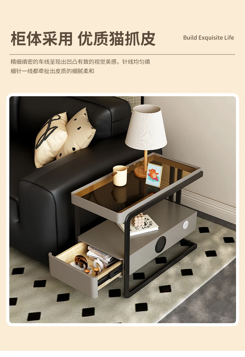 Sofa Edge Cabinet Table Living Room Movable Side Cabinet Modern Corner Table Room Center Desk 거실테이블 밥상 Stolik Kawowy Мебель