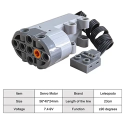 Enhanced Building Block Steering Servo & Motor Kit with Lithium Battery and 2.4G Remote Control Receiver (88004 Servo motor)