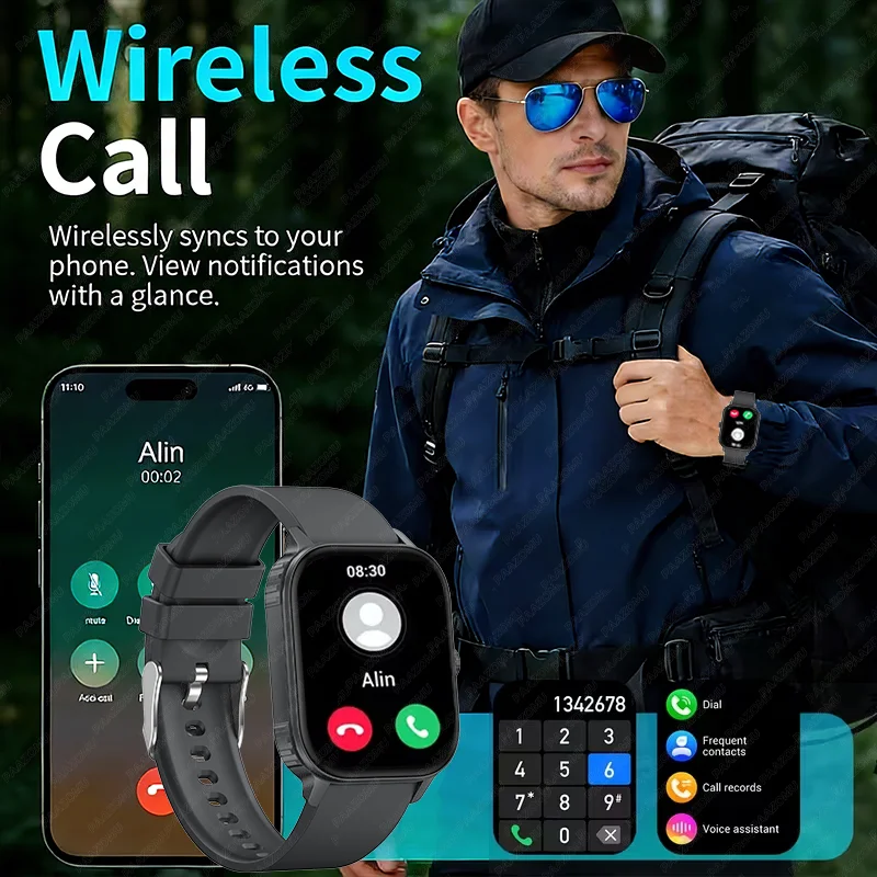 Smartwatch Ultra 2.04 Pollici 2026 per Uomo e Donna, Batteria ad Alta Capacità 1000mAh, Monitoraggio Salute e Fitness per Sport all'Aperto - immagine 3