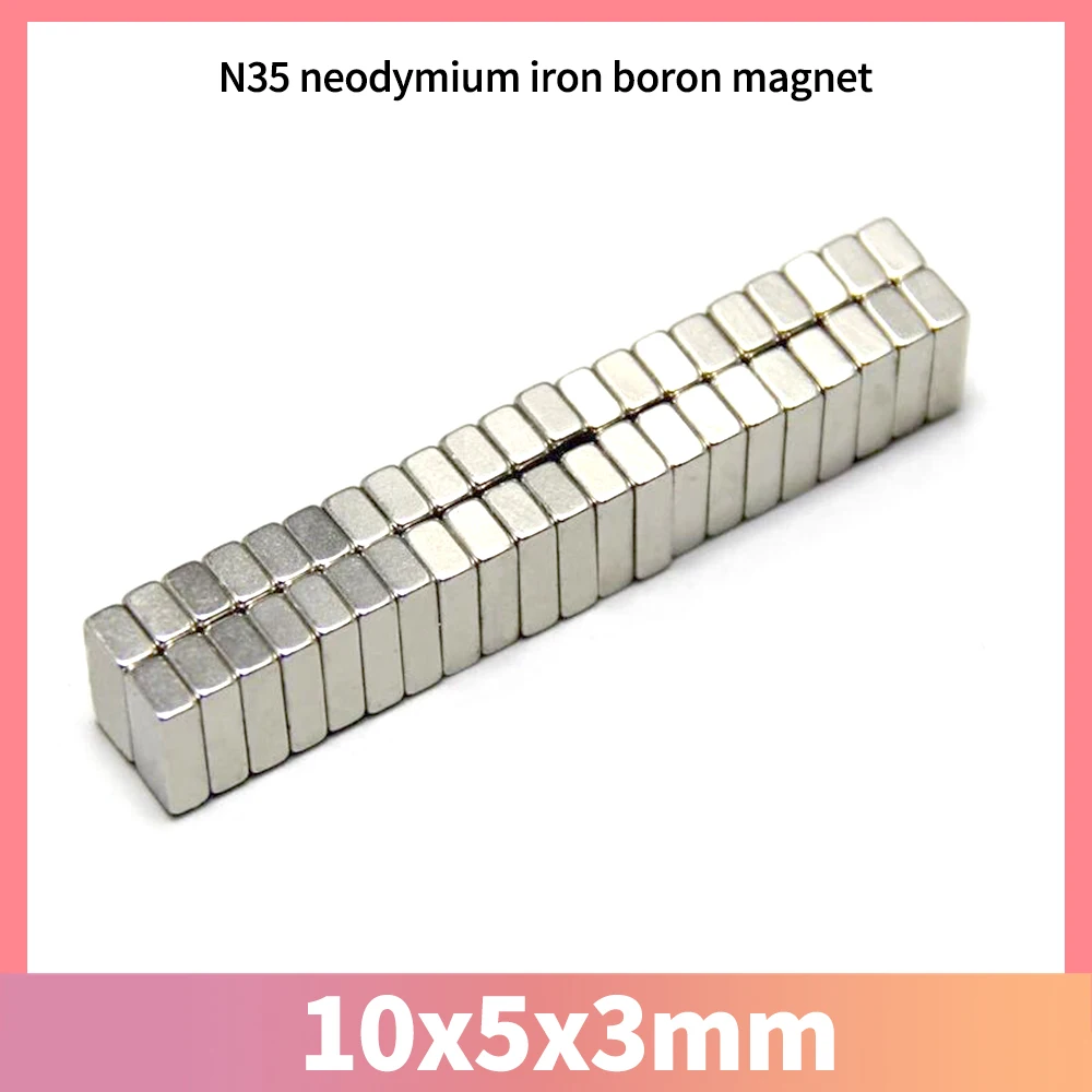 Neodymium Magnets 20/30/50PCS 10x5x3mm Cuboid Block Permanent Strong Magnetic