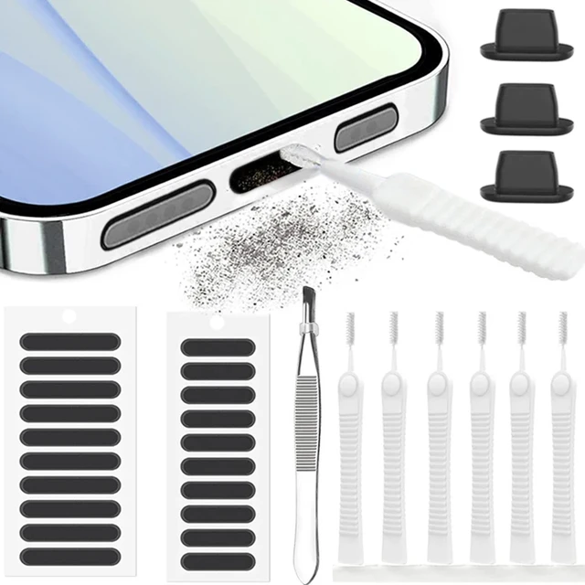 Kit de limpieza de altavoz de red Universal para teléfono móvil, pegatina  de malla antipolvo para