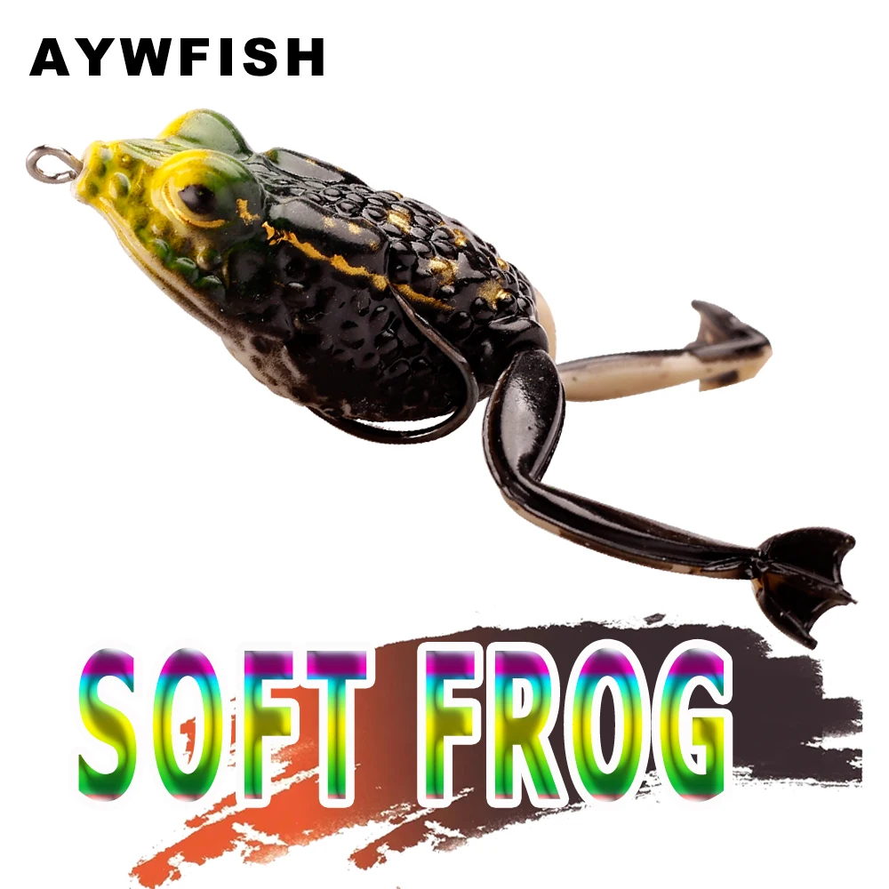 Artificial Lures Frog Toad Artificial Bait Frog Fishing Double Hook