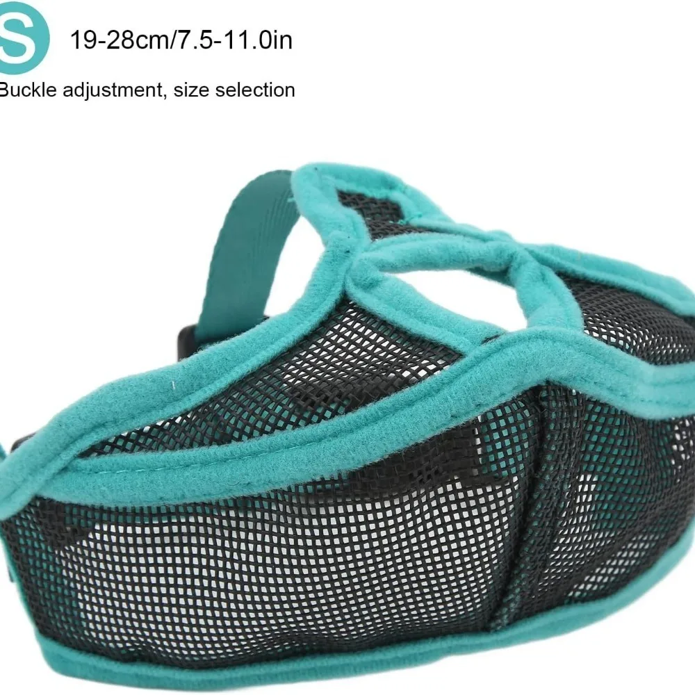 Adjustable Dog Muzzle Breathable Mesh, Soft Anti-Bite Chew Proof Mask for Barking Training & Grooming