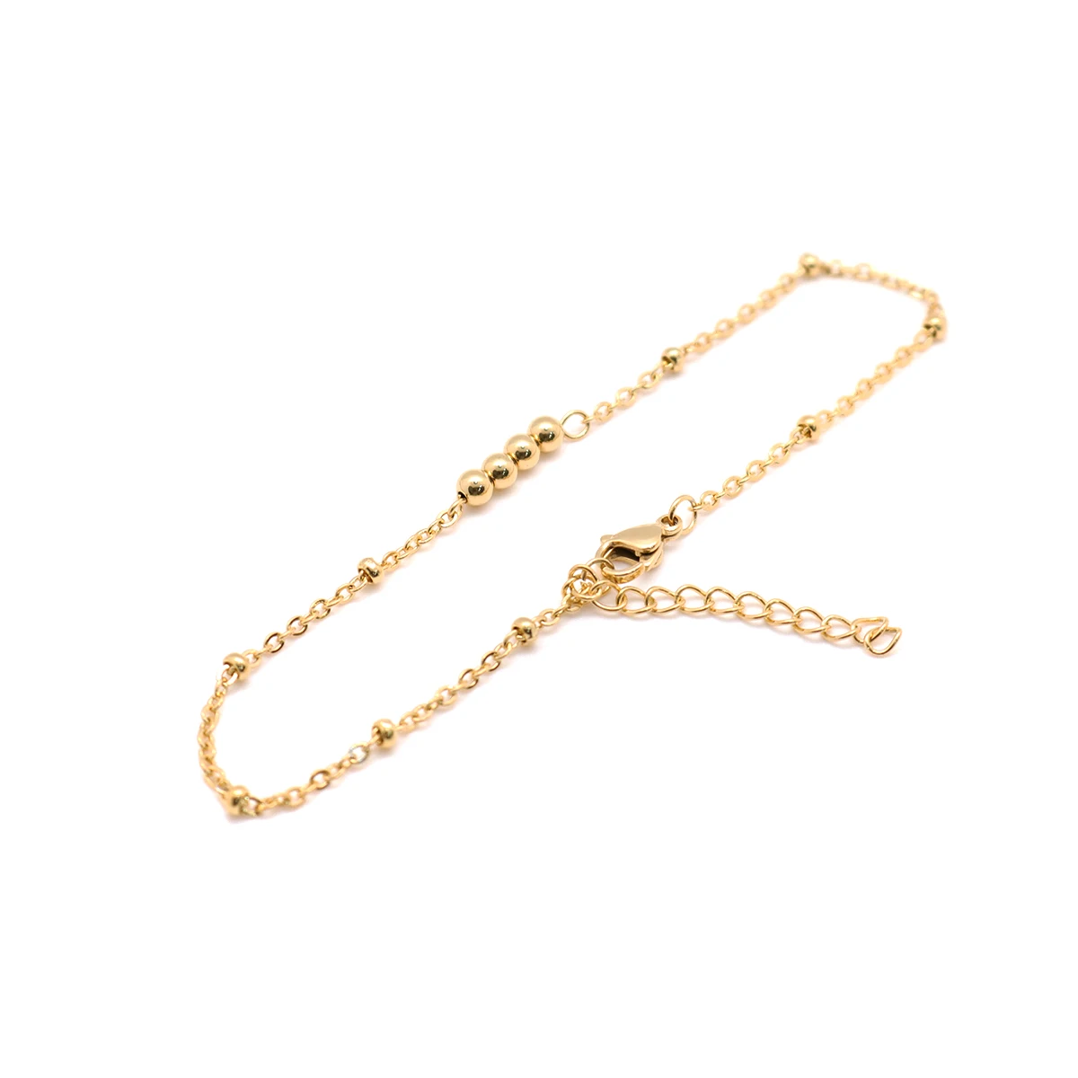 Ankle Chains 304 Stainless Steel Gold Color Anklet For Women 1 Piece Summer Party leg Gifts Adjustable