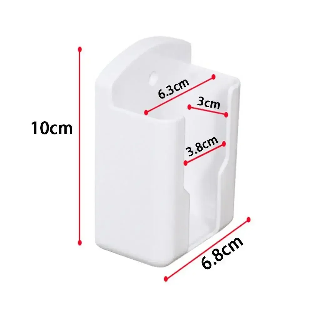 Universal Wall-Mounted White Shelf and Remote Holder