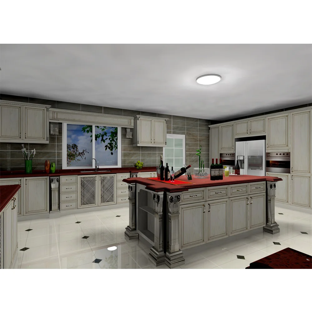 Modern design luxury cheap price cupboard PVC kitchen cabinet set ready to assemble kitchen cabinet