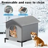 All Season Weatherproof Cat House Outdoor Indoor Warm Shelter for Stray Cats Dogs Waterproof Winter Pet Bed with Removable Mat 3