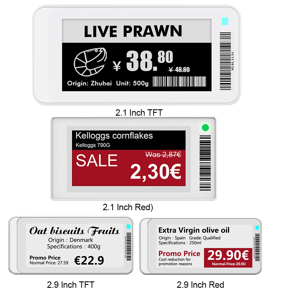 2.1inch 2.9inch Epaper Module BT Version with App Operating Software TFT Screen E-paper E-Ink EInk Display Screen E-Ink Display