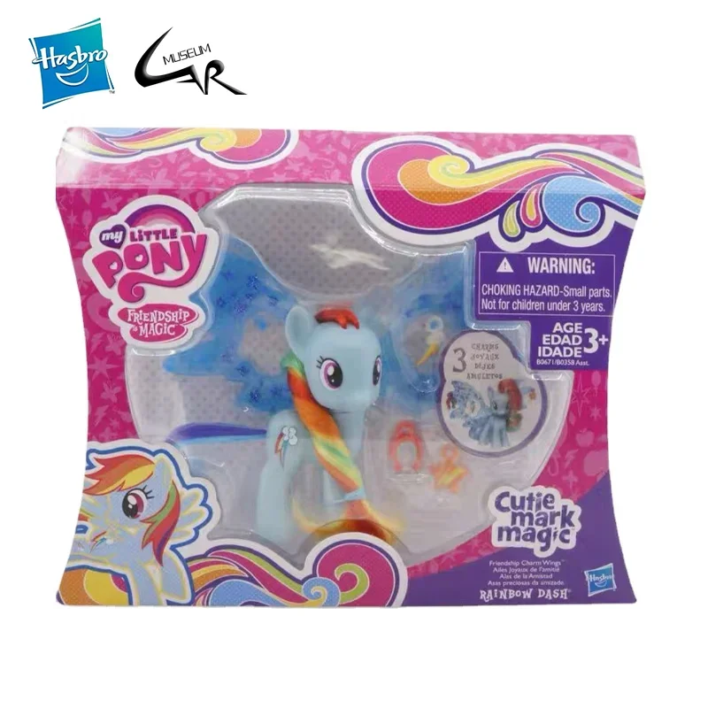 Hasbro My Little Pony Pinkie Pie Fluttershy Anime Action Figures Cutie Mark Magic Rainbow Dash Collectible Model Kids Toys Gift