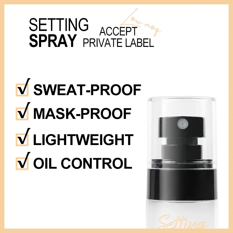 No Logo Makeup Setting Spray Moisturizing Long Lasting Finishing Setting Fixer Spray