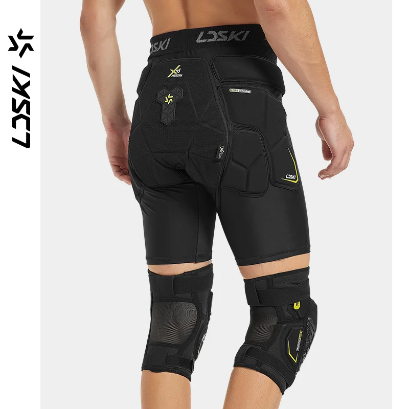 LDSKI Skibeschermers Vijflaags Lichtgewicht Dunne Ademende Flexibele Hip Knee Guard Snowboarden Beschermende Gears Vrouwen Mannen