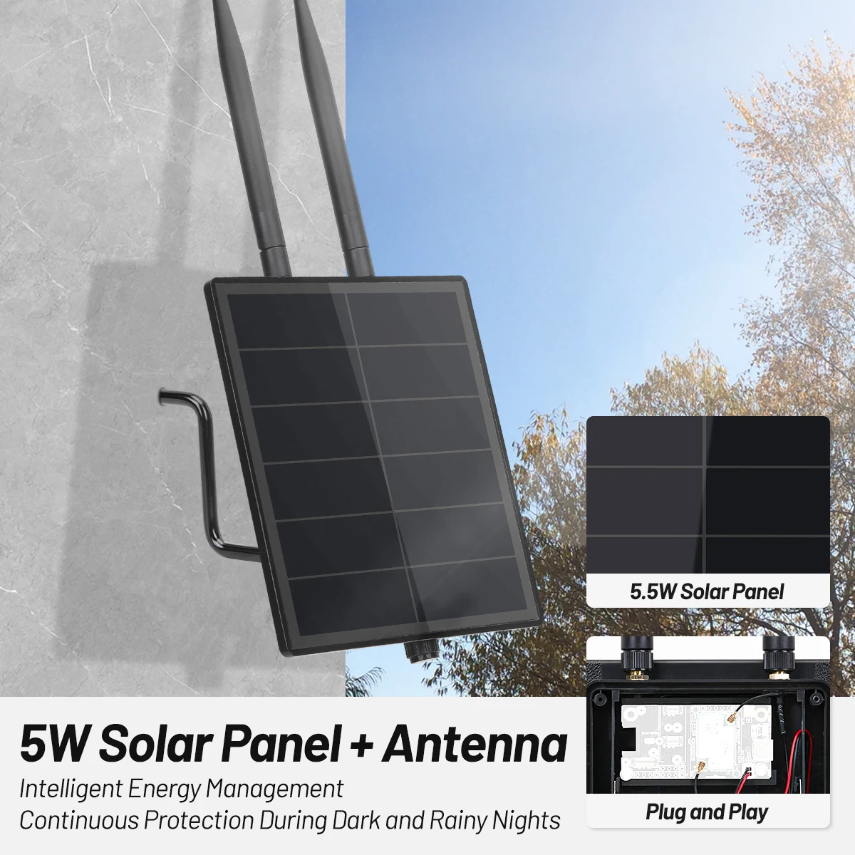 D5 Waterproof 5W Solar Panel With Battery Controller for LoRaWAN DIY RAK LoRa Co